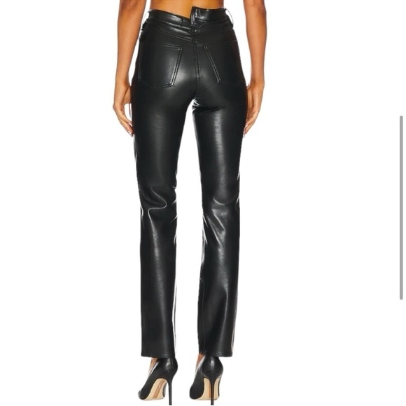 NWOT Revolve AGOLDE Recycled Leather Criss Cross Straight Pants in Detox Sz 30 - Picture 4 of 16